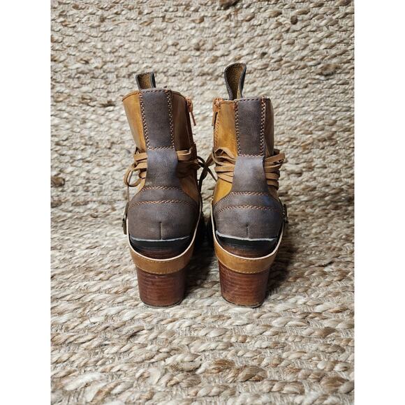 Jelly Pop Brown Fashion Ankle Boots Bootiie Straps Size 8.5 M Steampunk Look - Picture 8 of 11